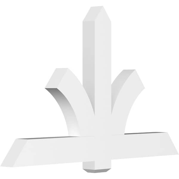 Ekena Millwork Redmond Architectural Grade PVC Gable Bracket, 60"W x 37 1/2"H x 4"D x 6"F, 15/12 Pitch GBP060X38X0406RED00 - main